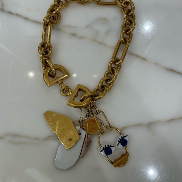 ⭐️Celine Abstract Face Collar Charm Necklace—STUNNING!! Excellent Condition! - Picture 8 of 12